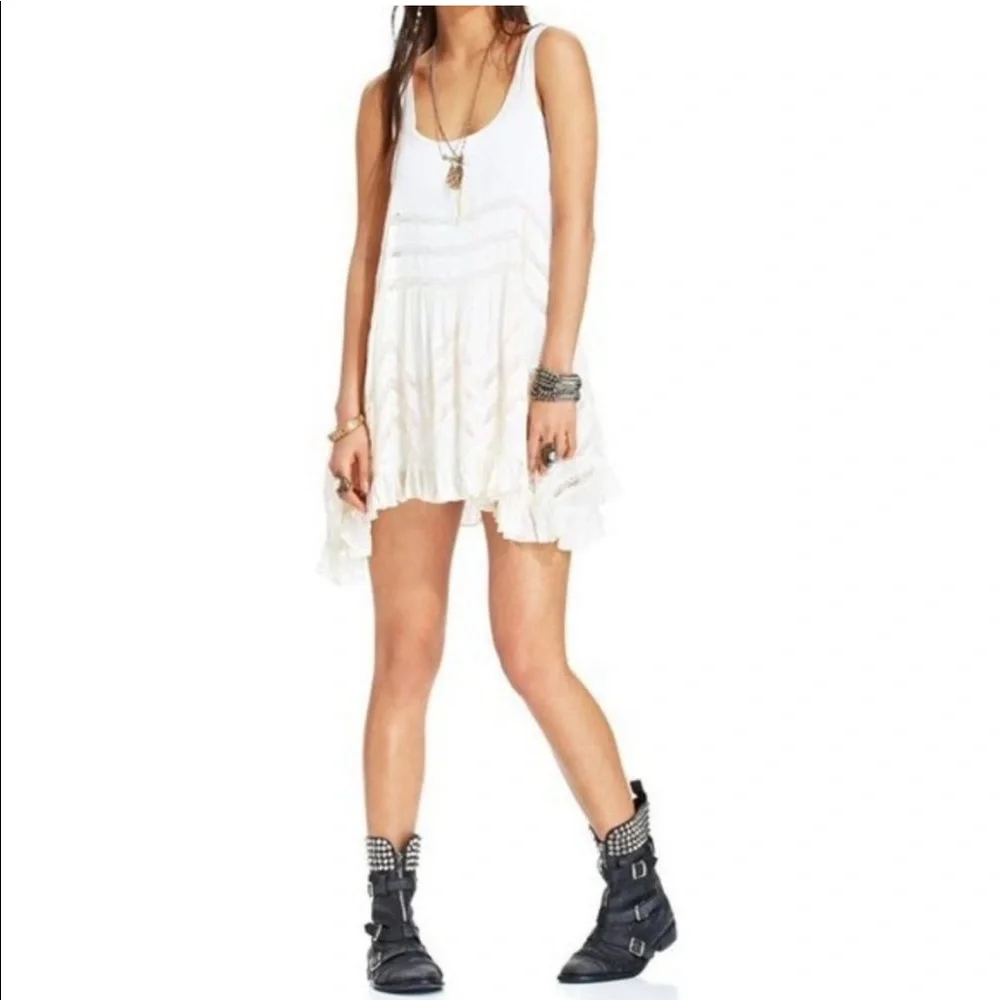 Free People White Lace Mini Dress - Picture 10 of 13